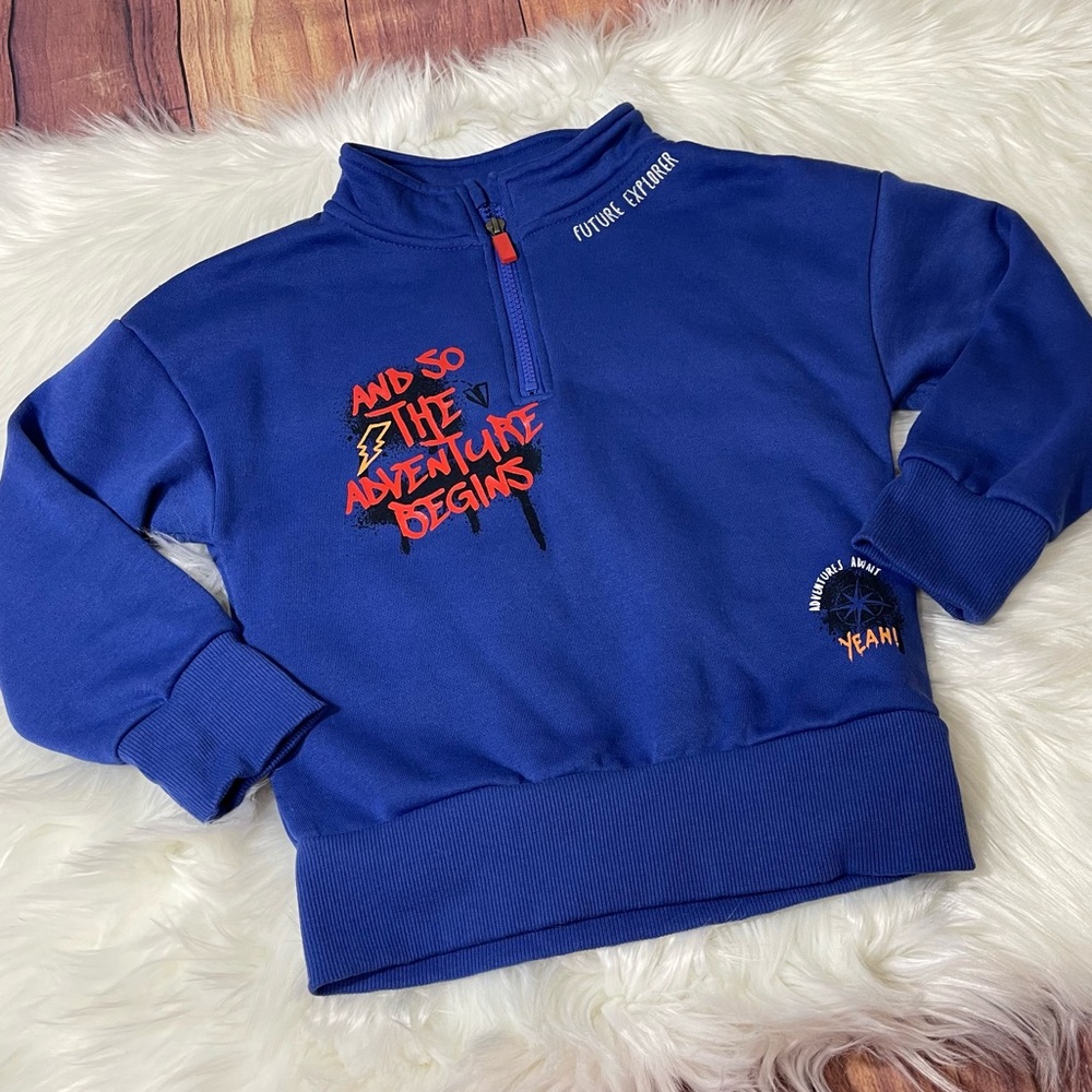 Primark Youth Boy Size 6-7 Years Quarter Zip Pullover